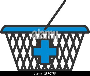 Pharmacy Shopping Cart Icon Stock Vector