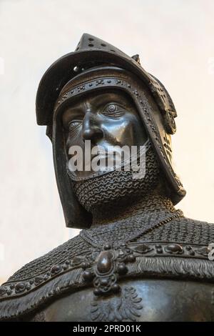 Albert II the Wise bronze statue at the Hofkirche museum in Innsbruck for Emperor Maximilian I. Stock Photo