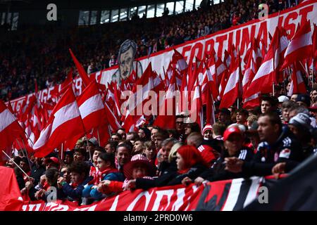 Düsseldorf, Germany, 27. April 2023: German Bundesliga 2 team Fortuna Düsseldorf announced on 26.04.2023 of plans to allow fans free entry to at least three home matches during the 2023/24 season. Pictured: Merkur-Spiel-Arena, file photo from 16.04.2023.  Credit: Ant Palmer / Alamy Live News Stock Photo