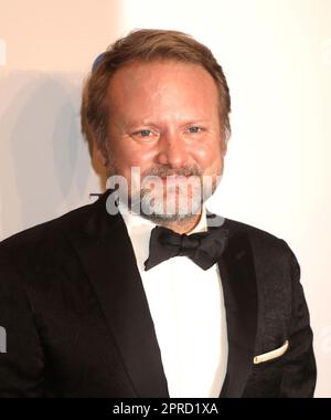 April 26, 2023, New York City, New York, USA: Filmmaker RIAN JOHNSON seen at the red carpet arrivals for the 2023 TIME100 Gala held at Jazz at Lincoln Center. (Credit Image: © Nancy Kaszerman/ZUMA Press Wire) EDITORIAL USAGE ONLY! Not for Commercial USAGE! Stock Photo
