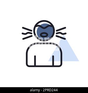 Novel Coronavirus symptoms dry cough vector icon Stock Vector