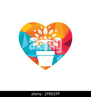 Flower pot and Human plant logo. Growth vector logo. Spa wellness logo ...