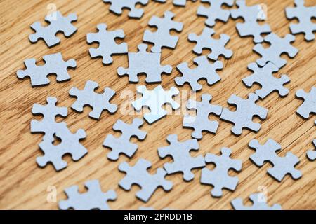 Jigsaw puzzle pieces separately Stock Photo