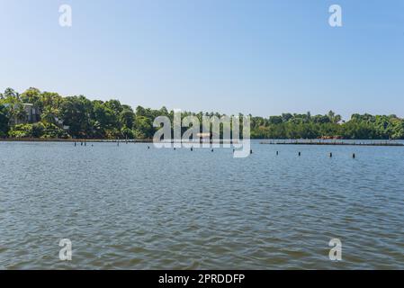 The Hikkaduwa Lake in the north-east of the same touristy town Hikkaduwa in Sri Lanka Stock Photo