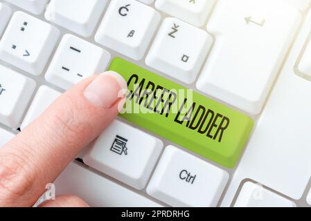 Inspiration showing sign Career Ladder. Business idea Job Promotion Professional Progress Upward Mobility Achiever -49187 Stock Photo