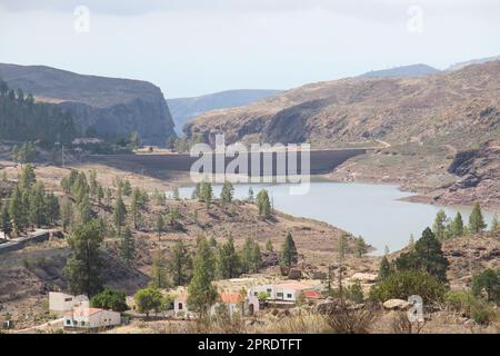 reservoir presa de Chira,Gran Canaria Stock Photo