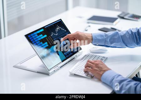 Data Analyst Using Data Analytics KPI Stock Photo