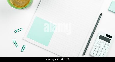 Multiple Assorted Collection Office Stationery Photo Placed Over Table Stock Photo