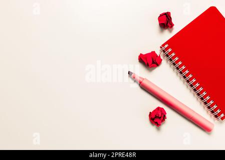 Multiple Assorted Collection Office Stationery Photo Placed Over Table Stock Photo
