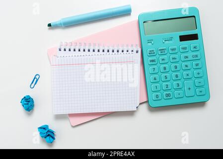 Multiple Assorted Collection Office Stationery Photo Placed Over Table Stock Photo