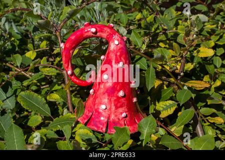 garden deco in a bed Stock Photo