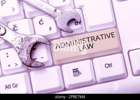 Inspiration showing sign Administrative LawBody of Rules regulations Orders created by a government, Business approach Body of Rules regulations Order Stock Photo