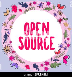 Inspiration showing sign Open Source, Business approach contains the source code that can be modified and enhanced Stock Photo