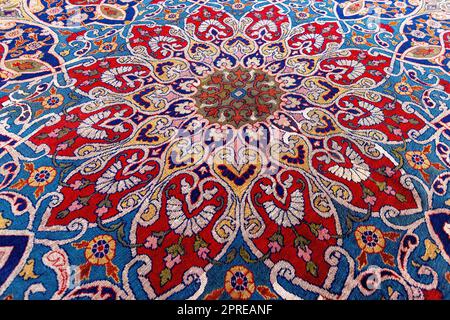 Turkish carpet detail background Stock Photo