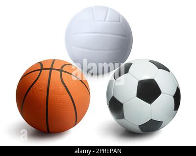 Volleyball. ball and basketball isolated on a white background Stock Photo