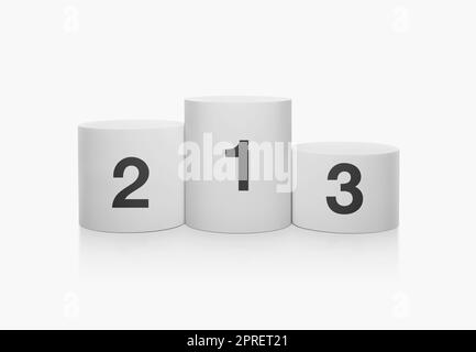 Winners podium on white background Stock Photo - Alamy