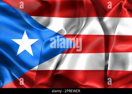 Puerto Rico flag - realistic waving fabric flag Stock Photo - Alamy