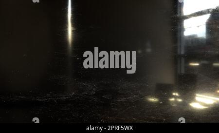 3d dust glass Stock Photo