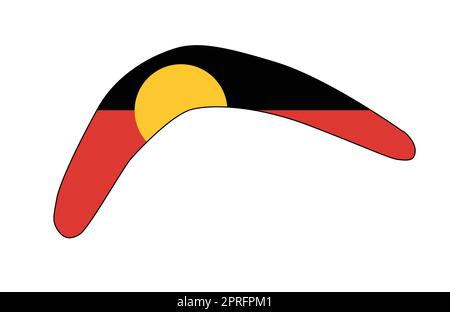 Australian Aborigine Boomerang Flag Stock Vector