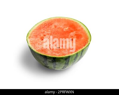 Watermelon slice isolated on white background Stock Photo