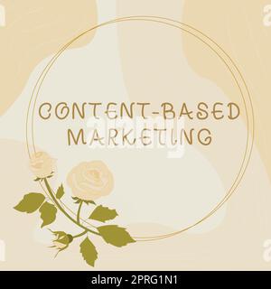 Text showing inspiration Content Based Marketing, Business showcase Advertising creating distributing valuable data Businesswoman With Tablet Presenti Stock Photo