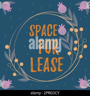 Sign displaying Space For Lease, Conceptual photo Available location for rent to use for commercial purposes Stock Photo