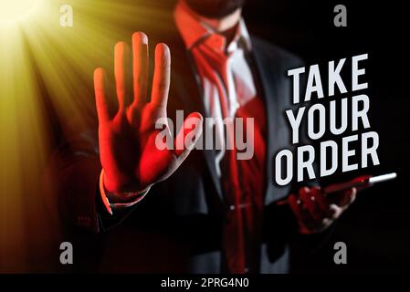 Handwriting text Take Your Order. Business overview Service in a restaurant cafe or any other food place Flashy School Office Supplies, Teaching Learning Collections, Writing Tools Stock Photo