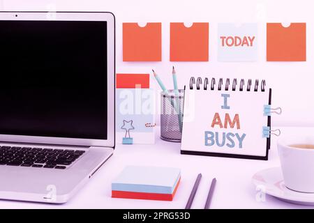 Hand Writing Sign Too Busy Concept Meaning Time Relax Idle Stock Photo by  ©nialowwa 575633412