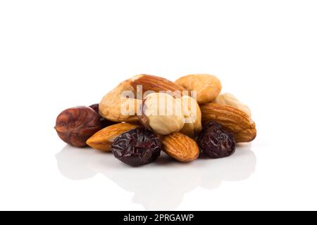 Mix nuts, dry fruits and grapes Stock Photo