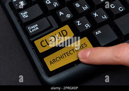 Inspiration showing sign Cloud Architectures, Word for To Live a Life of Purpose with Pride Honor a Promise Typing Program Functional Descriptions, Cr Stock Photo