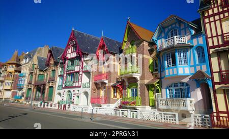 summer vacation mers-les-bains, northern france Stock Photo