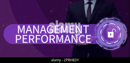 Conceptual display Management Performance, Business idea feedback on Managerial Skills and Competencies Stock Photo