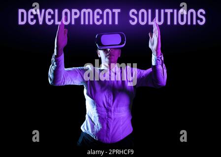 Writing displaying text Development Solutions, Word Written on Efficient Planning based on the Company needs Stock Photo