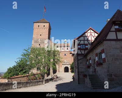 Nuernberger Burg castle in Nuernberg Stock Photo