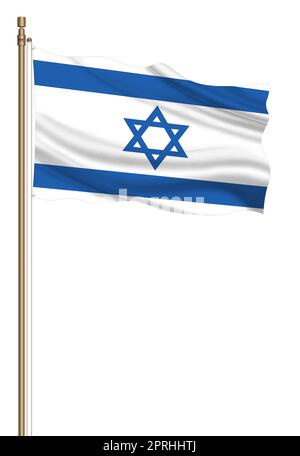 3D Flag of Israel on a metal wall background Stock Photo - Alamy