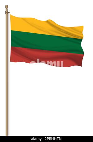 3D Flag of Lithuania on a metal wall background Stock Photo - Alamy