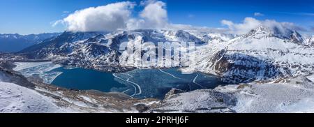 Mont-Cenis Lake in the french alps Stock Photo