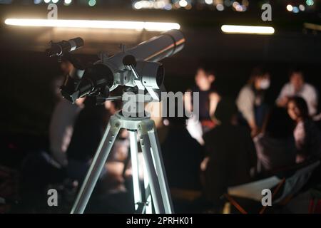 Image of astronomical observation in astronomical telescope Stock Photo