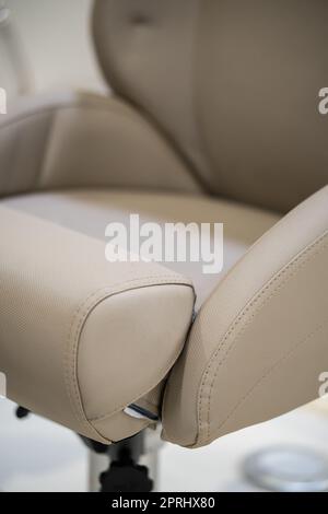 Sport car with white leather interior Stock Photo