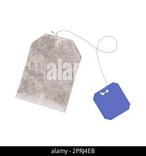 a tea bag on a transparent background Stock Photo