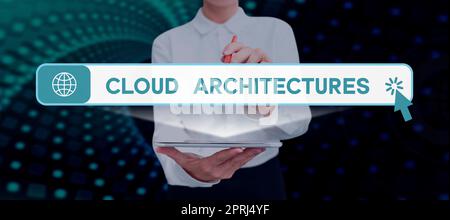 Inspiration showing sign Cloud Architectures, Conceptual photo To Live a Life of Purpose with Pride Honor a Promise Businessman in suit holding notepa Stock Photo