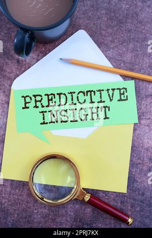 Text sign showing Predictive InsightProactive Fault Management System ...