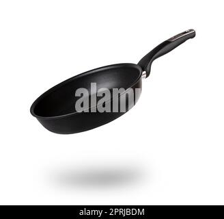 empty frying pan isolated on white background Stock Photo