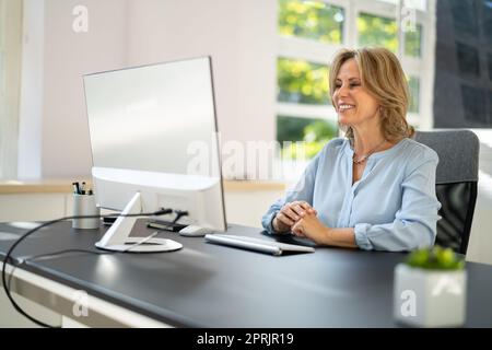 Online Virtual Training Webinar Conference Stock Photo