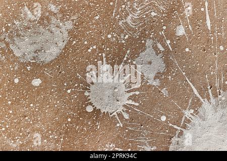 Paint splatter on floor abstract background of dried paint after DIY renovation Stock Photo