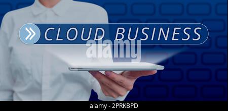 Writing displaying text Cloud Business, Business overview internetbased delivery of services made available to users Stock Photo