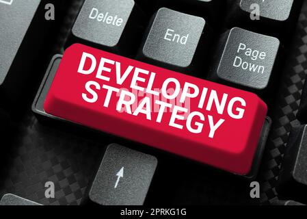 Conceptual display Developing Strategy, Word for Powerful Ways to Connect Online Global High Definition Typing Program Code Script, Abstract Downloadi Stock Photo