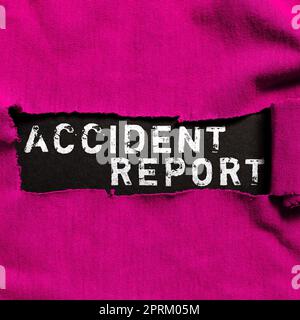 Writing displaying text Accident Report, Word Written on to attain a desired end or aim Achievement of something Colleagues Riding Bicycle Representin Stock Photo