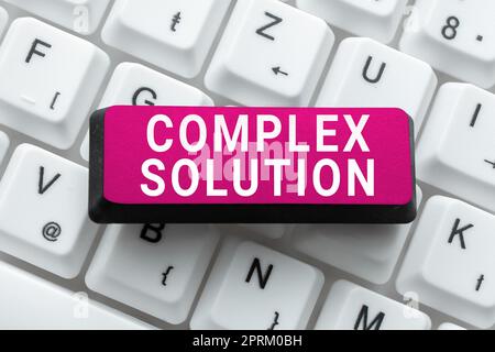 Inspiration showing sign Complex Solution, Word for computer time or service including data processing services Abstract Creating Safe Internet Experi Stock Photo