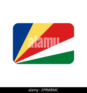 Seychelles flag icon isolated on white background Stock Vector